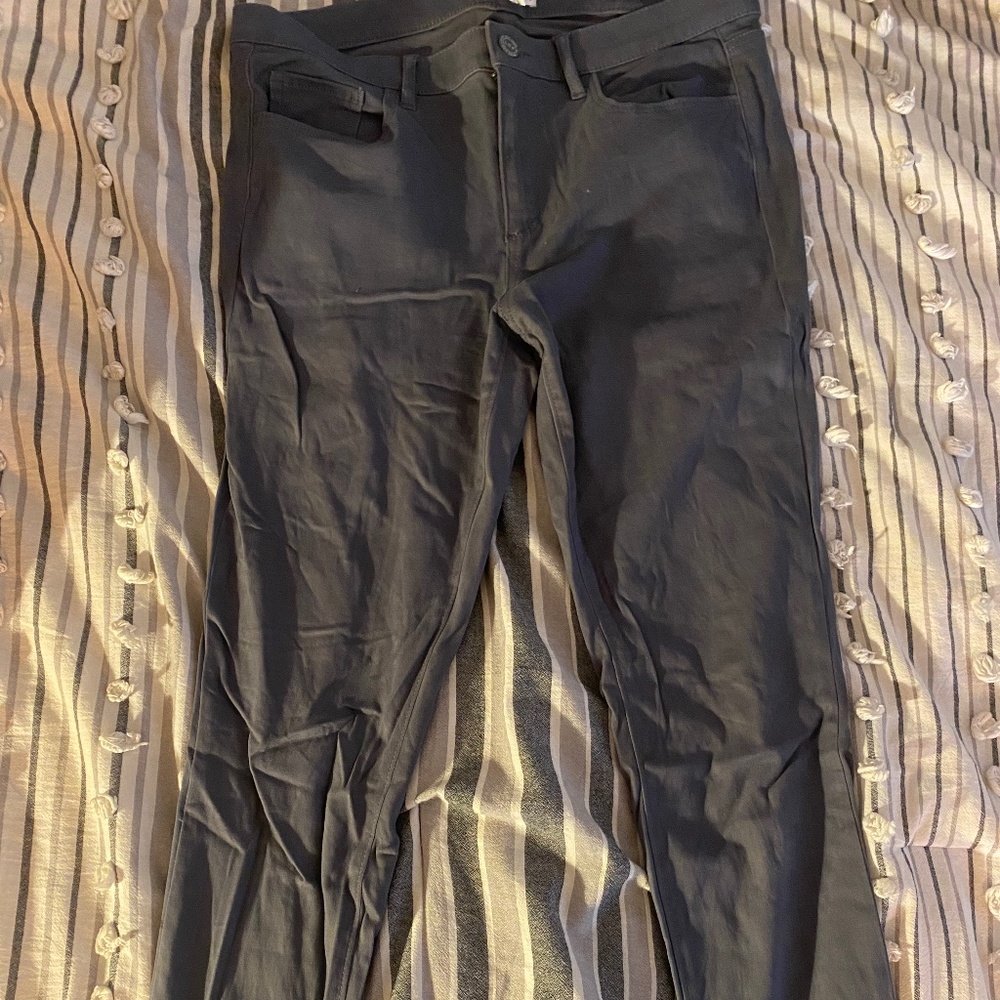 Loft skinny ankle crop pants in gray